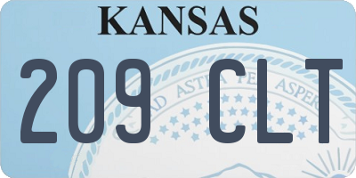 KS license plate 209CLT