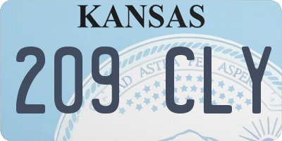 KS license plate 209CLY