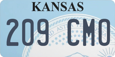 KS license plate 209CMO