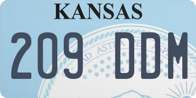 KS license plate 209DDM