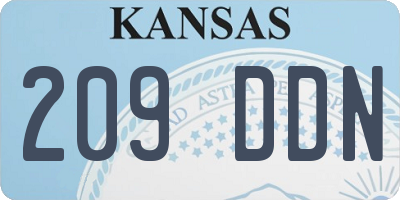 KS license plate 209DDN