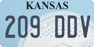 KS license plate 209DDV
