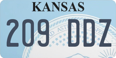 KS license plate 209DDZ