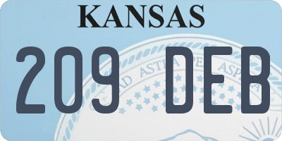 KS license plate 209DEB