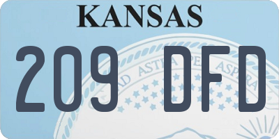 KS license plate 209DFD