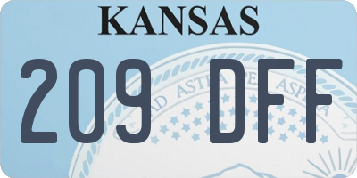 KS license plate 209DFF