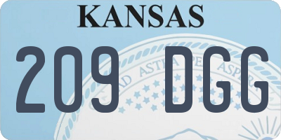 KS license plate 209DGG
