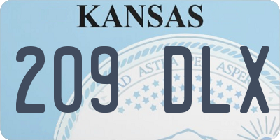 KS license plate 209DLX
