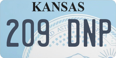 KS license plate 209DNP