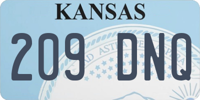 KS license plate 209DNQ