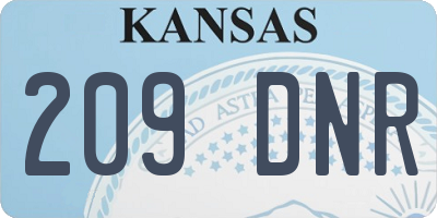 KS license plate 209DNR