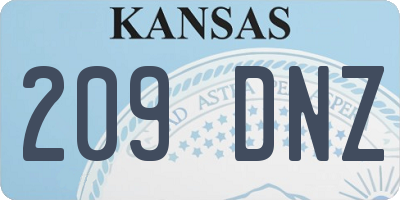 KS license plate 209DNZ
