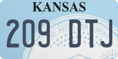 KS license plate 209DTJ