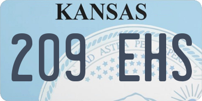 KS license plate 209EHS
