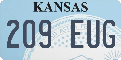 KS license plate 209EUG