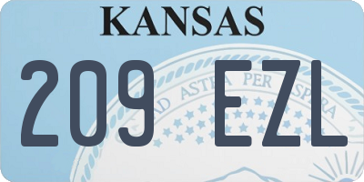 KS license plate 209EZL