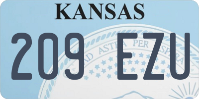 KS license plate 209EZU