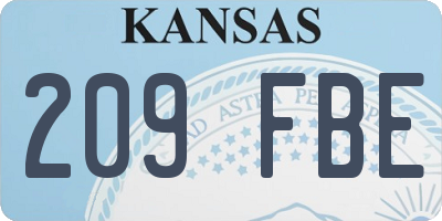 KS license plate 209FBE