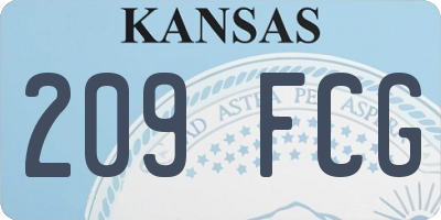 KS license plate 209FCG