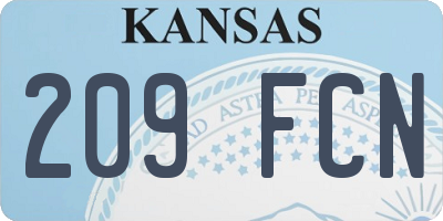 KS license plate 209FCN