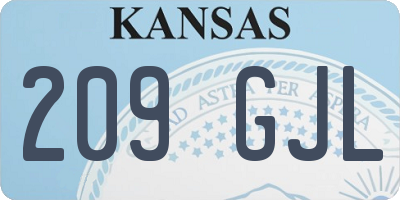 KS license plate 209GJL