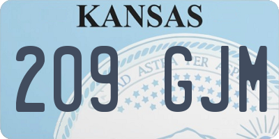 KS license plate 209GJM