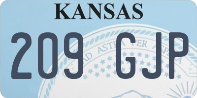 KS license plate 209GJP