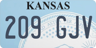 KS license plate 209GJV