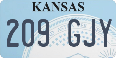 KS license plate 209GJY