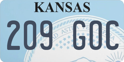 KS license plate 209GOC