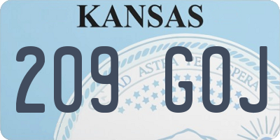 KS license plate 209GOJ