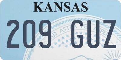 KS license plate 209GUZ