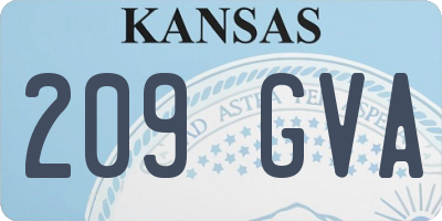 KS license plate 209GVA