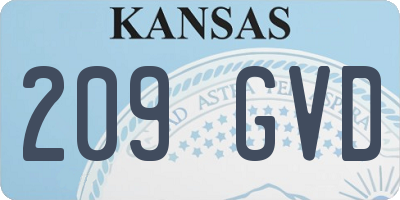 KS license plate 209GVD
