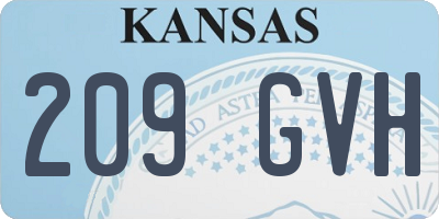 KS license plate 209GVH