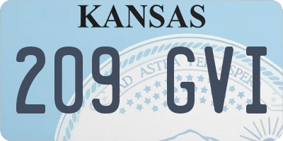 KS license plate 209GVI