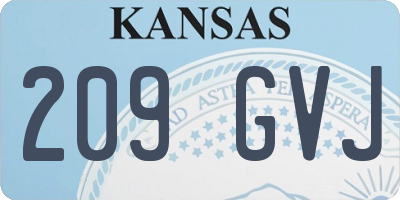 KS license plate 209GVJ