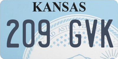KS license plate 209GVK