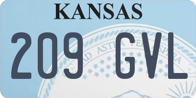KS license plate 209GVL