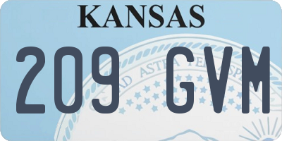 KS license plate 209GVM