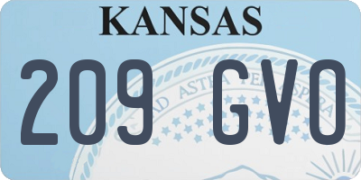 KS license plate 209GVO