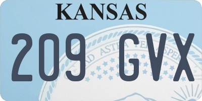 KS license plate 209GVX