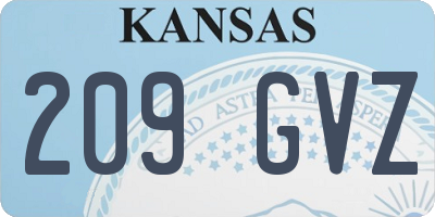 KS license plate 209GVZ
