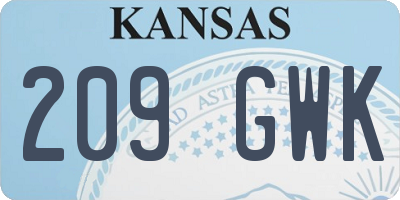 KS license plate 209GWK