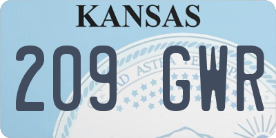 KS license plate 209GWR