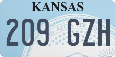 KS license plate 209GZH