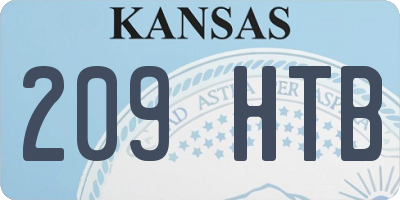 KS license plate 209HTB