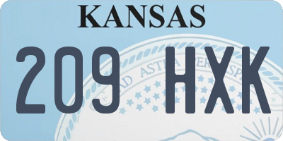 KS license plate 209HXK