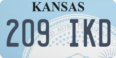 KS license plate 209IKD