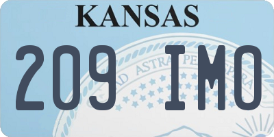 KS license plate 209IMO